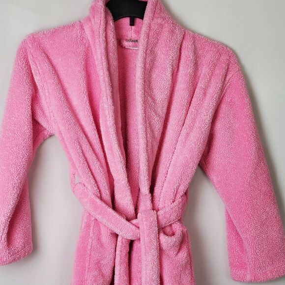 CHAKIR linen Pink Large Bathrobe - Picture 2 of 4